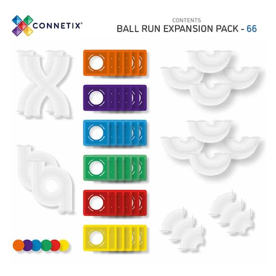 Connetix® Rainbow Magnetic Tiles Ball Run Expansion Kit